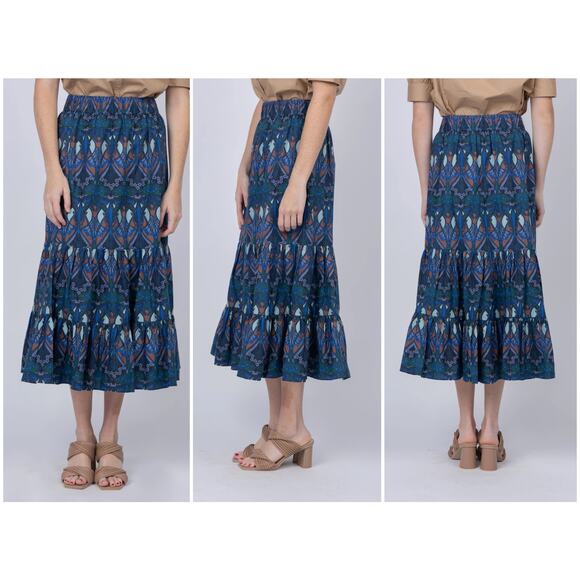 Cara Cara Chase Skirt in Forest Biome Deco Size Medium NEW Maxi Boho A Line - Picture 1 of 8